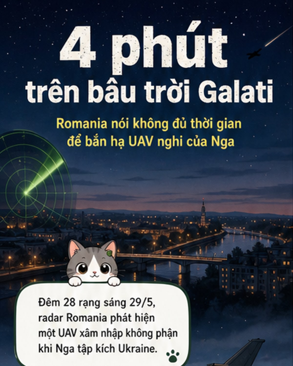 Romania không bắn hạ UAV Nga vì lý do này