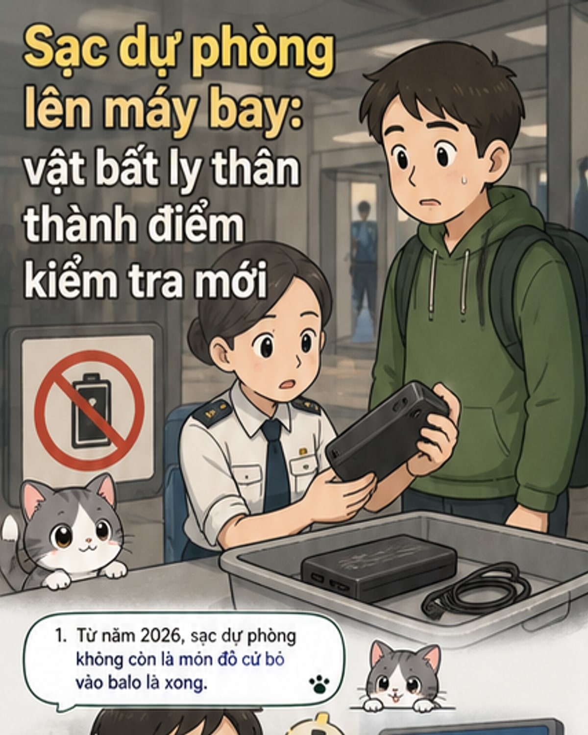 Sạc dự phòng lên máy bay: Từ tiện ích thành rủi ro
