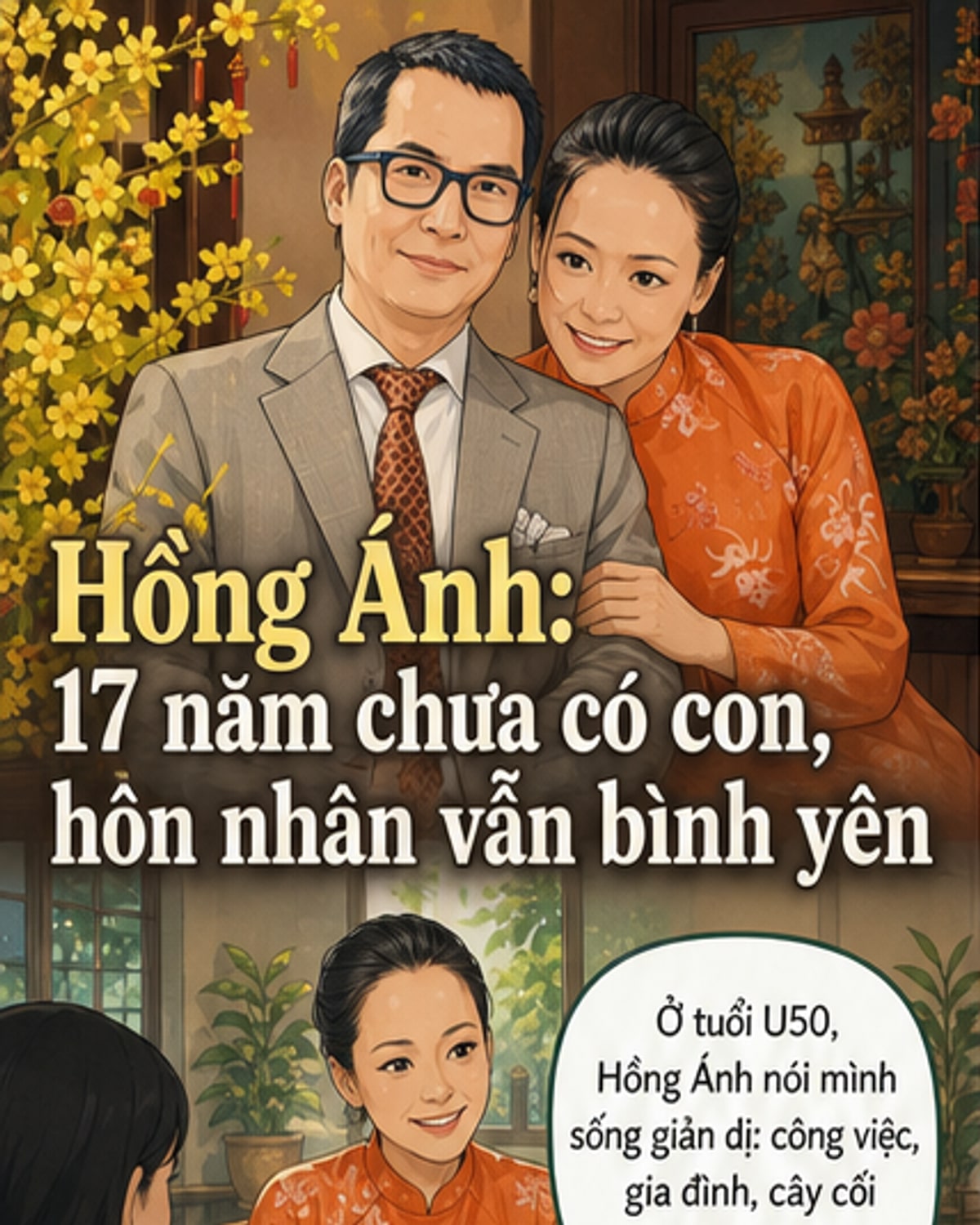 Hồng Ánh: 17 năm chưa con, vẫn hạnh phúc