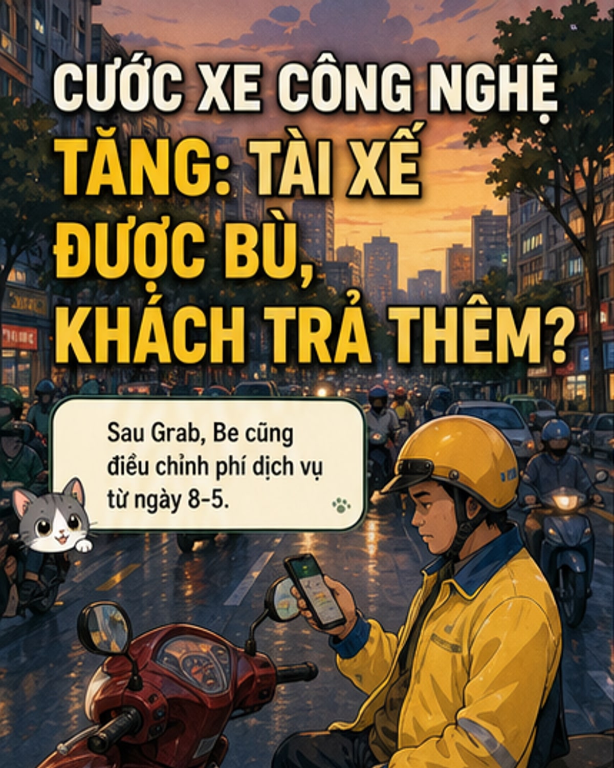 Xe công nghệ đồng loạt tăng giá