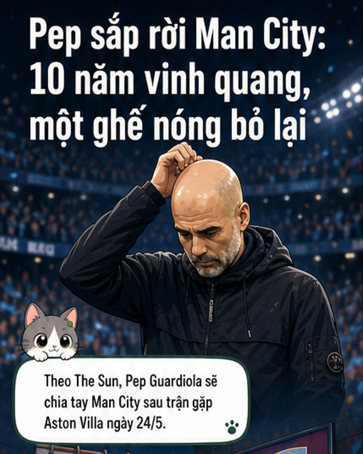 Pep Guardiola chia tay Man City