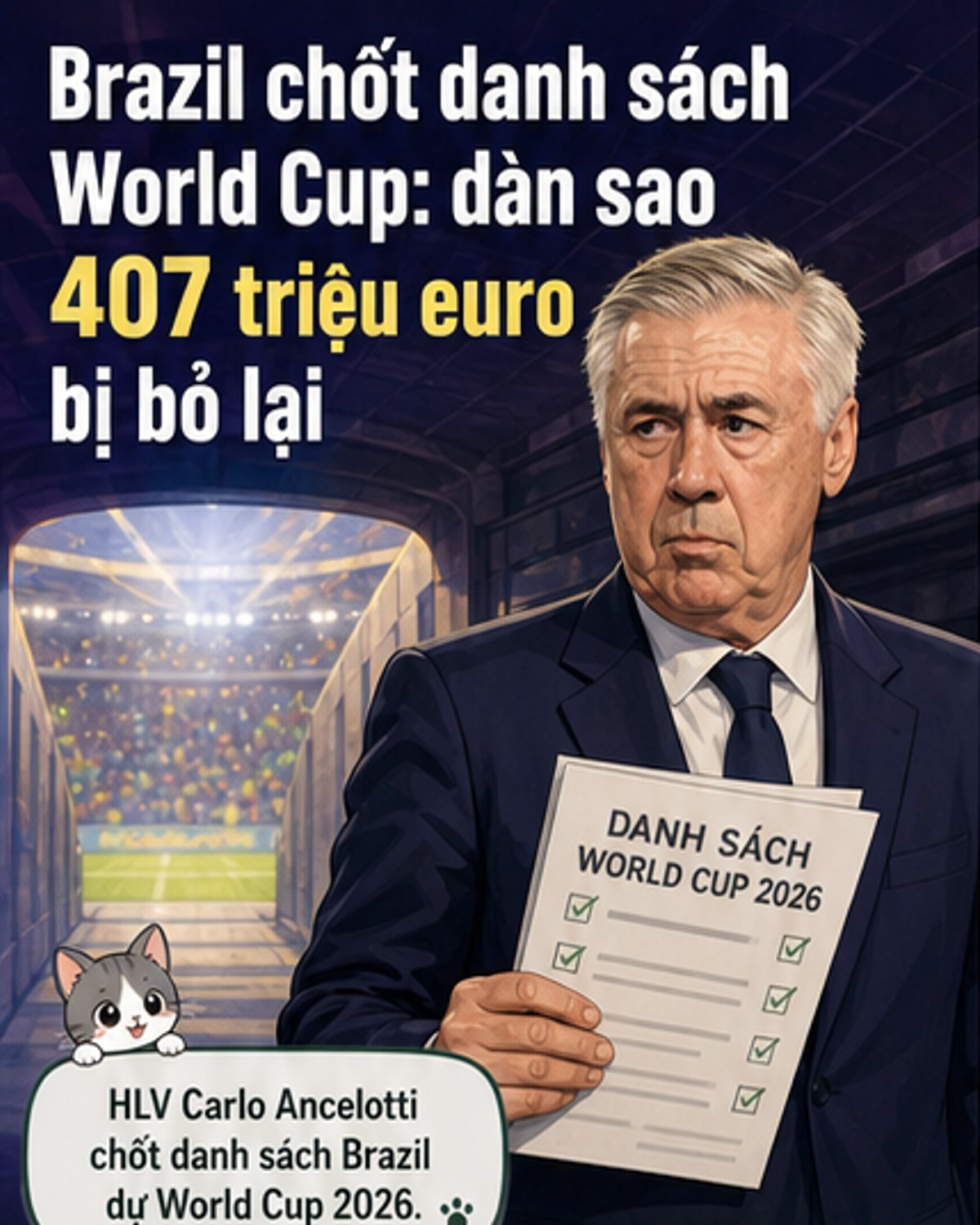 Đội hình hơn 400 triệu euro bị loại
