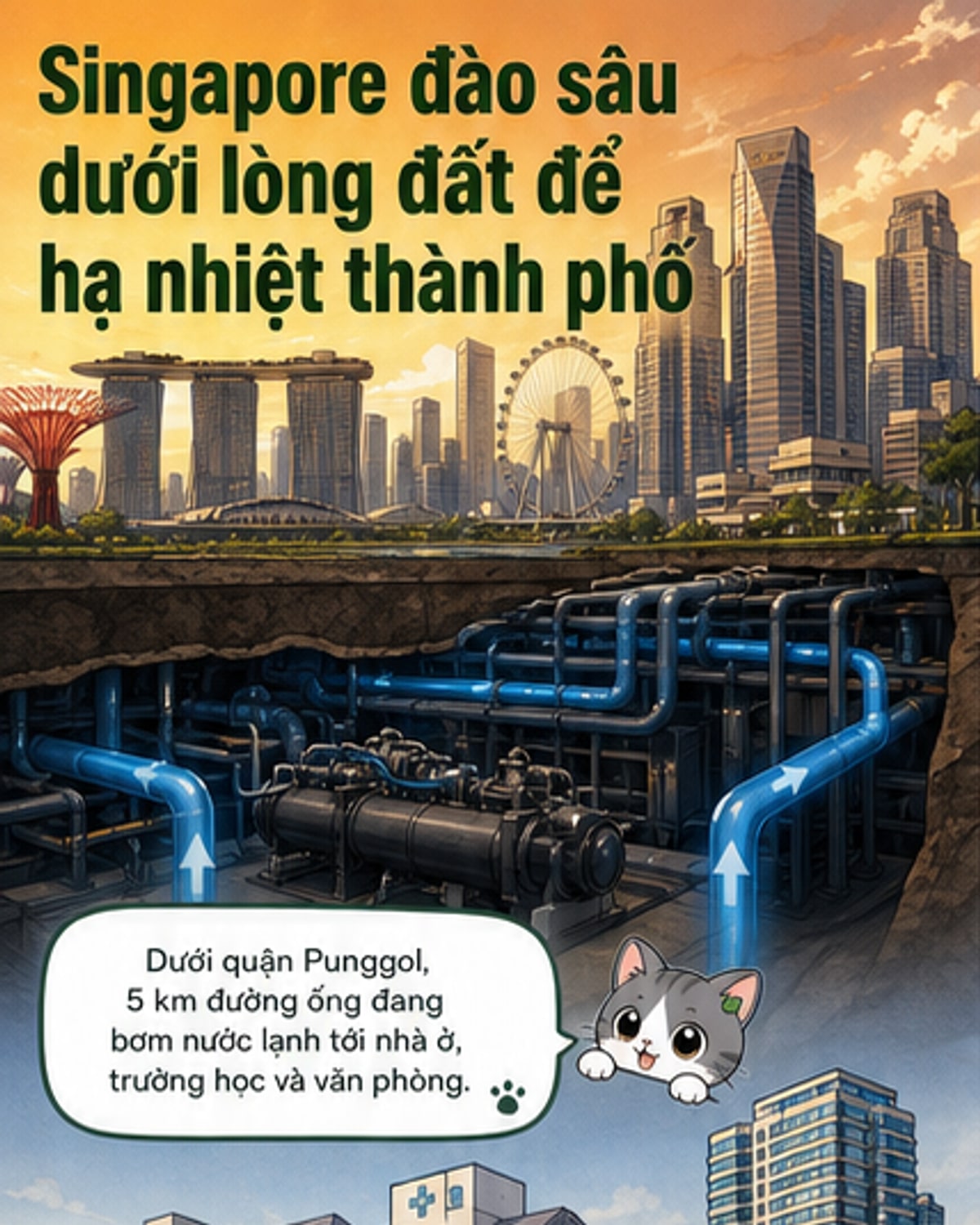 Singapore hồi sinh công nghệ làm mát từ thế kỷ 19