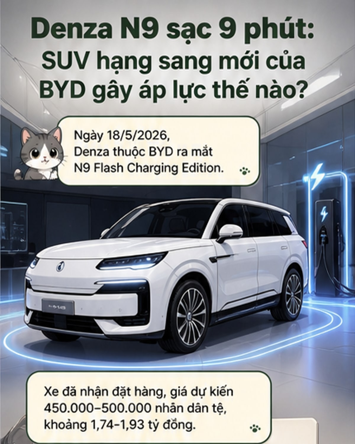 BYD ra mắt Denza N9: Sạc 9 phút, đi 420km
