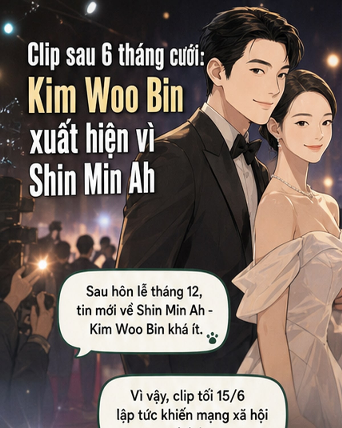 Kim Woo Bin lộ rõ hạnh phúc khi ủng hộ vợ