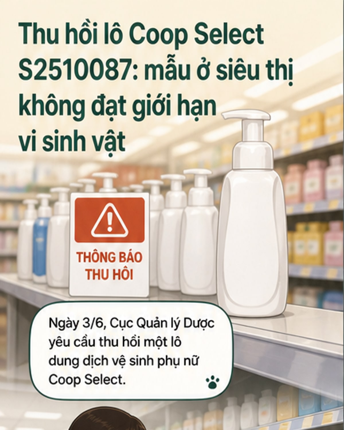 Thu hồi lô dung dịch vệ sinh phụ nữ Coop Select