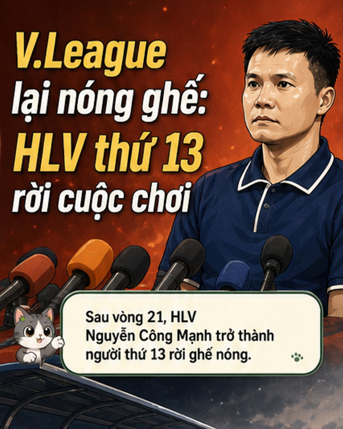 HLV thứ 13 mất việc ở V.League