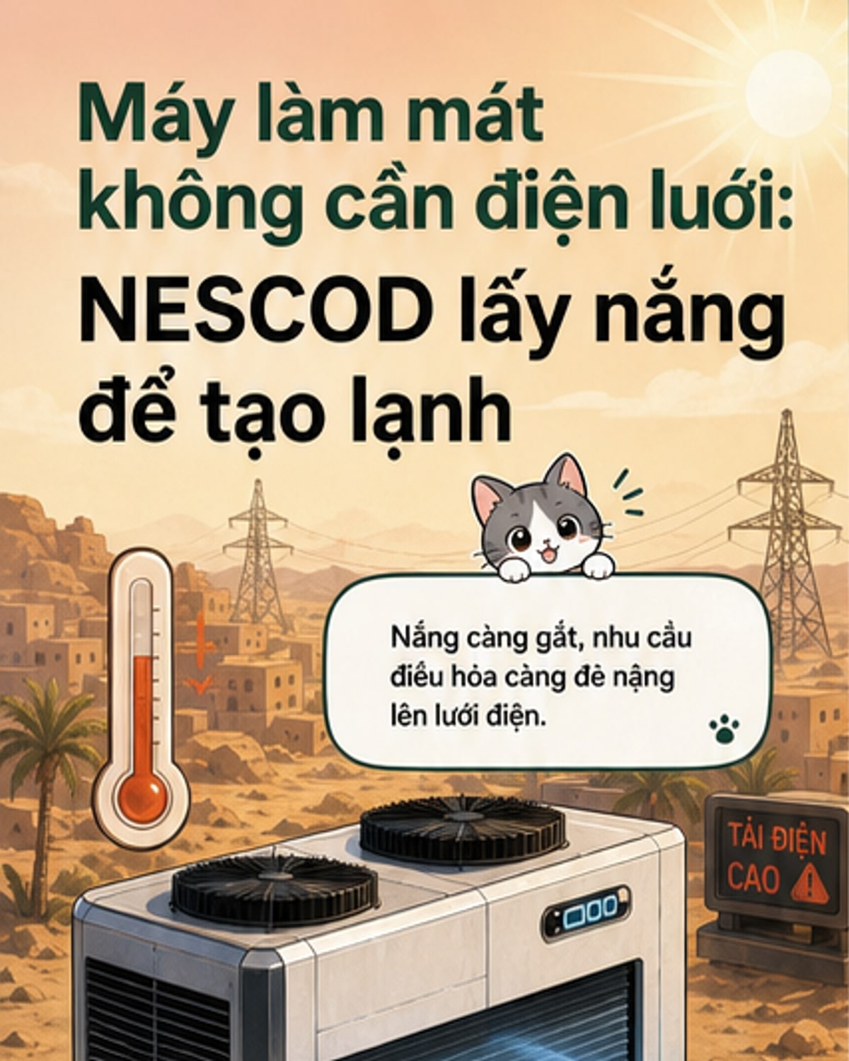 Làm mát không cần điện, chỉ dùng muối và nắng