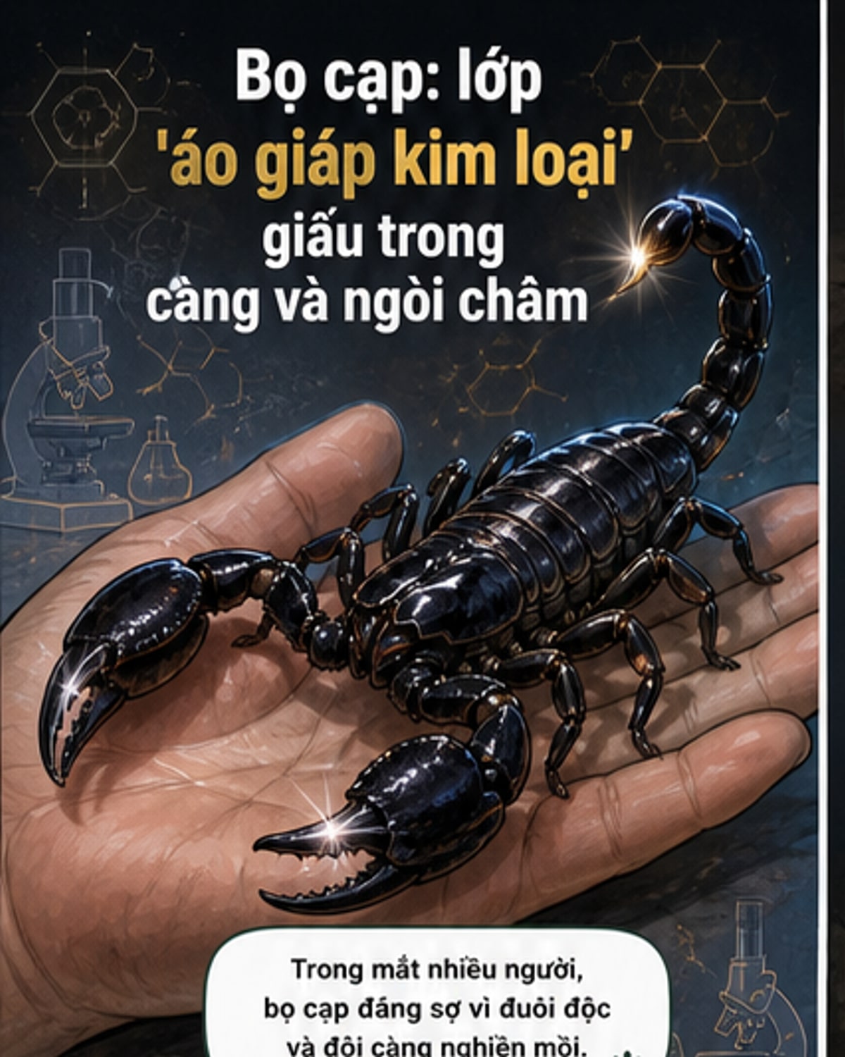 Bọ cạp tự 'bọc thép' bằng kim loại