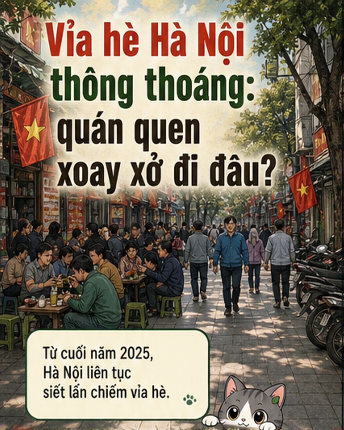 Vỉa hè Hà Nội trả lại cho người đi bộ