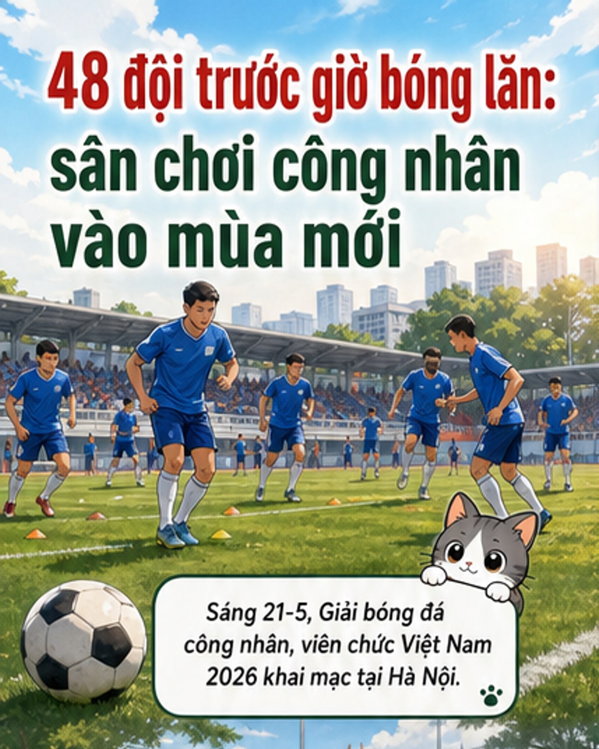 Giải bóng đá công nhân khai màn tưng bừng