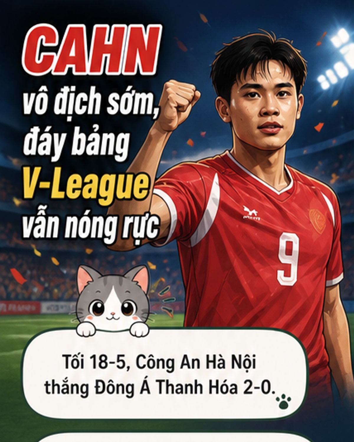 Công An Hà Nội vô địch sớm 3 vòng
