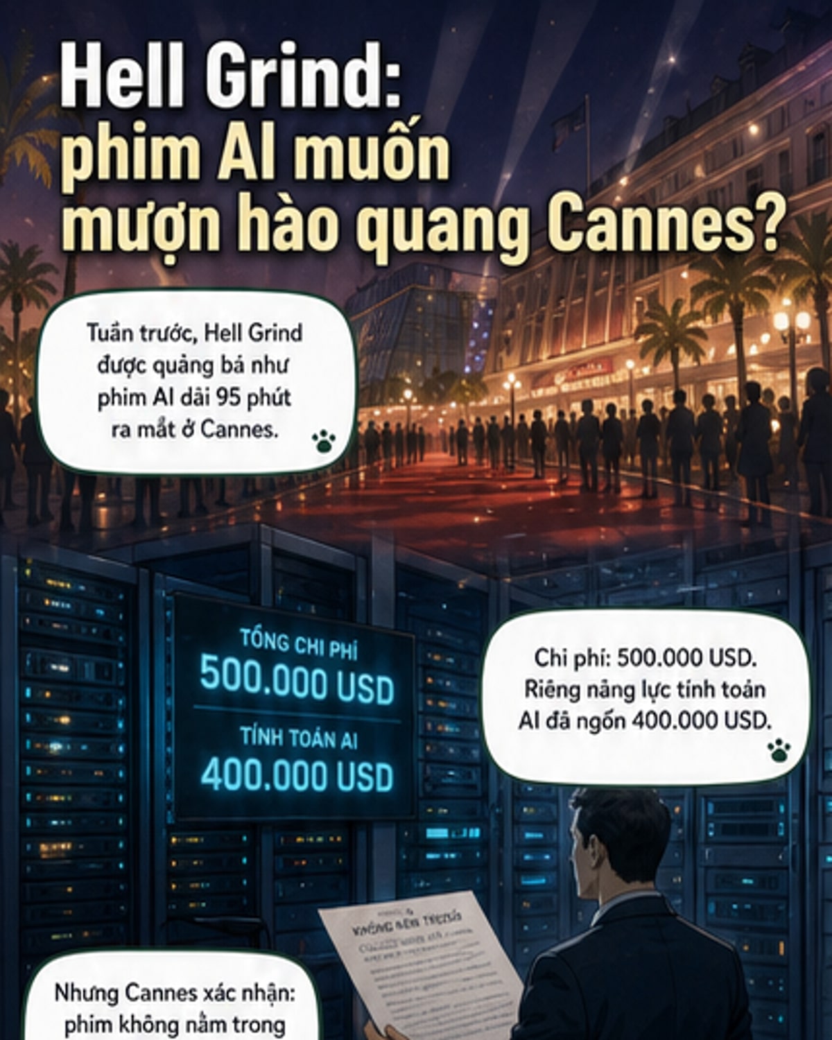 Phim AI 500.000 USD chỉ ra giới hạn sáng tạo