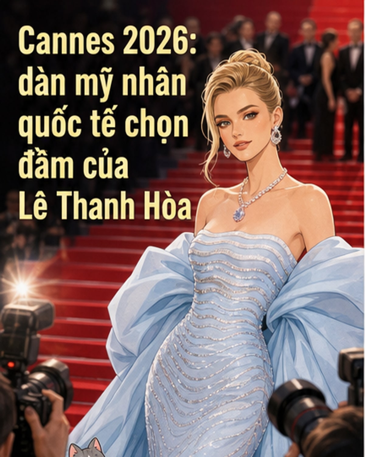 Hoa hậu đẹp nhất thế giới diện đầm Việt tại Cannes