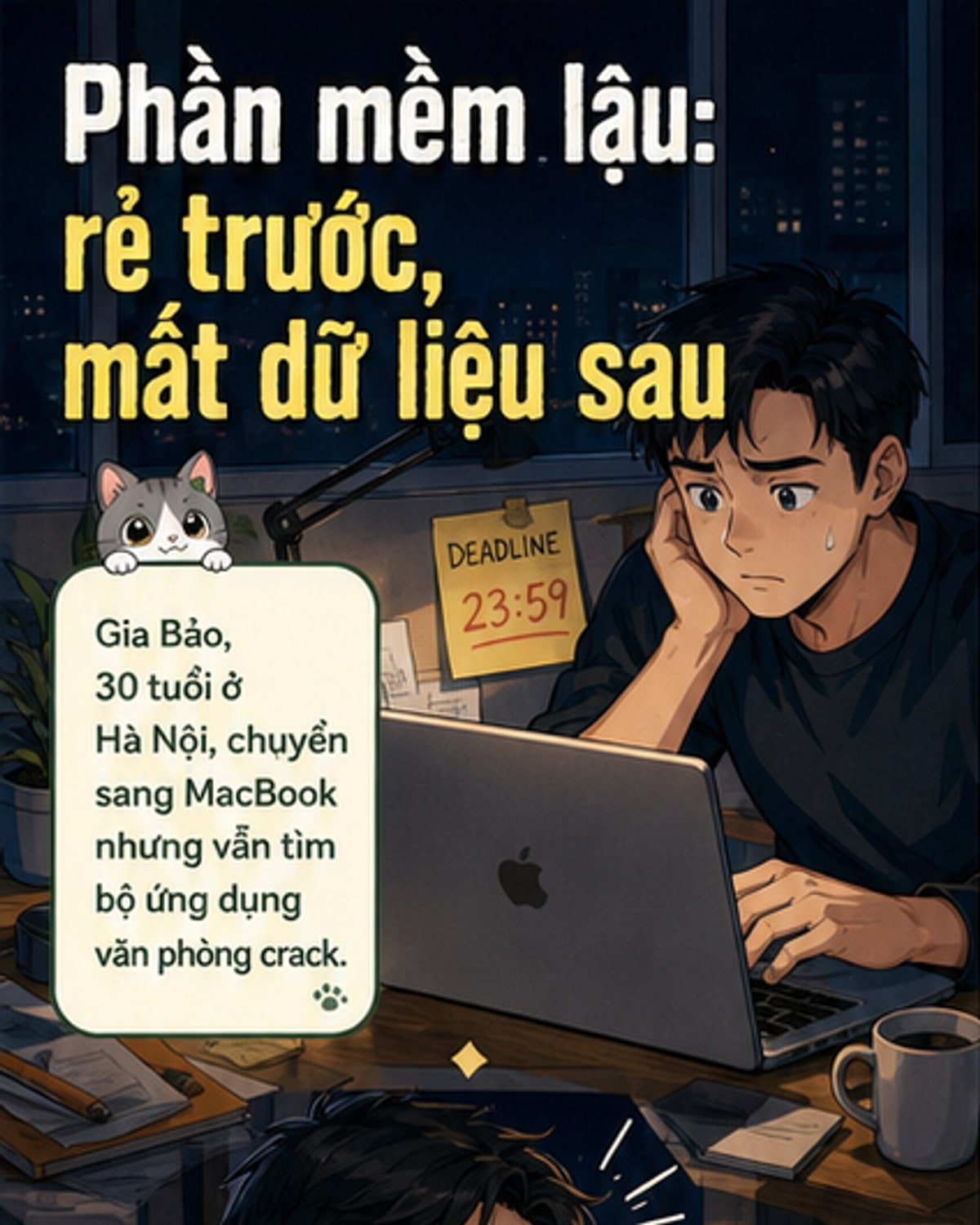 Dùng phần mềm lậu, mất dữ liệu giữa chừng