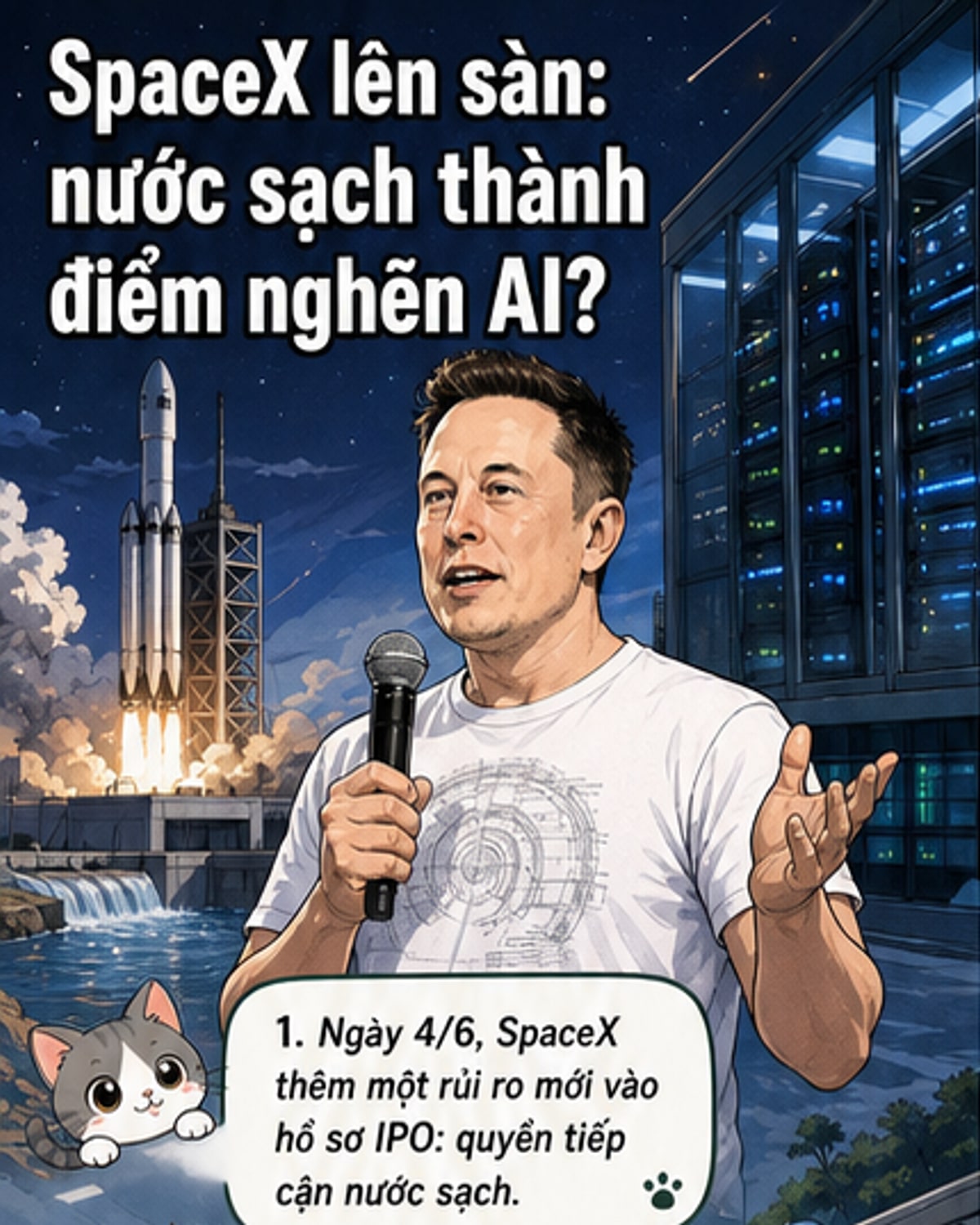 Nước sạch trở thành rủi ro IPO của SpaceX