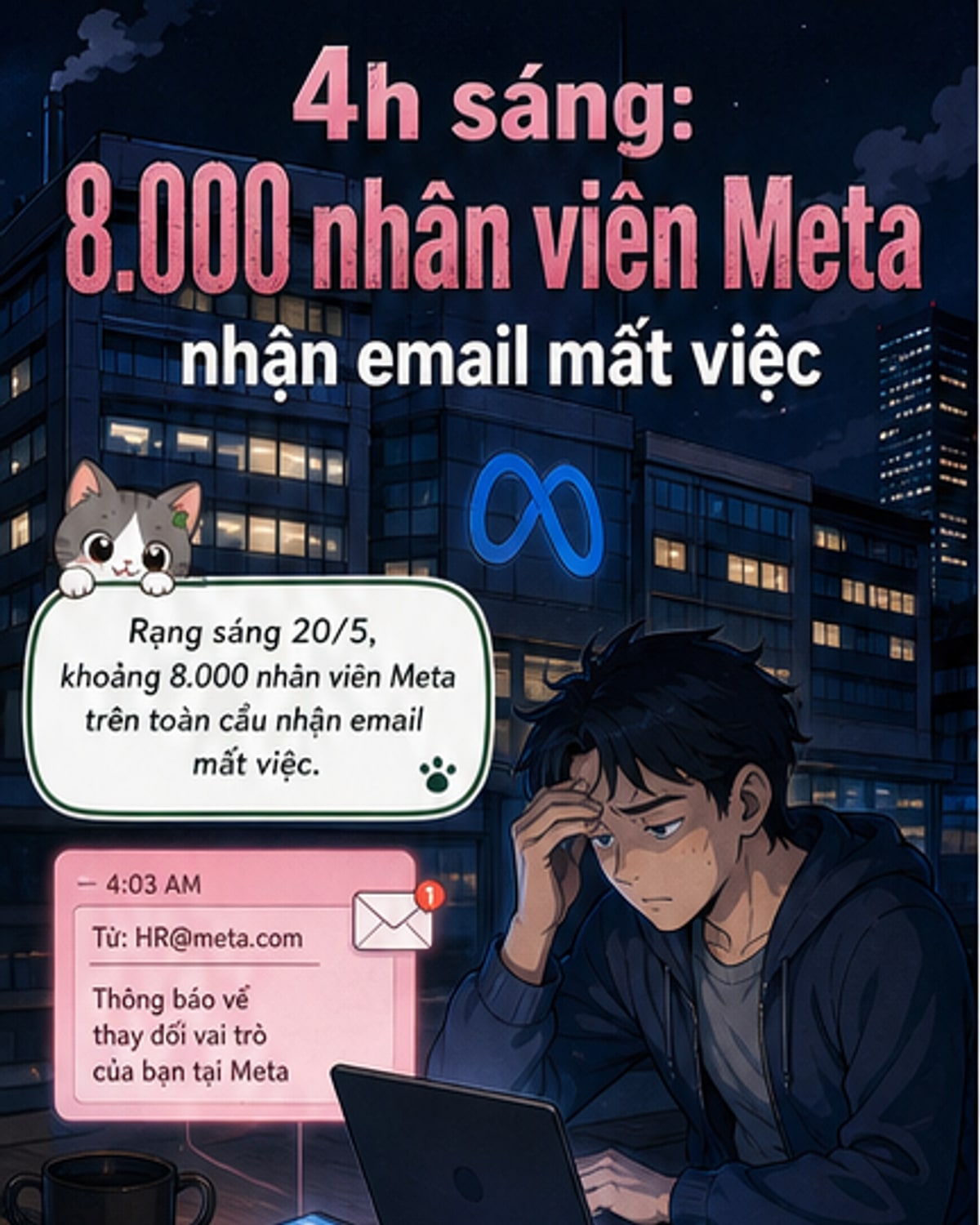 Meta sa thải 8.000 nhân viên cho cuộc đua AI