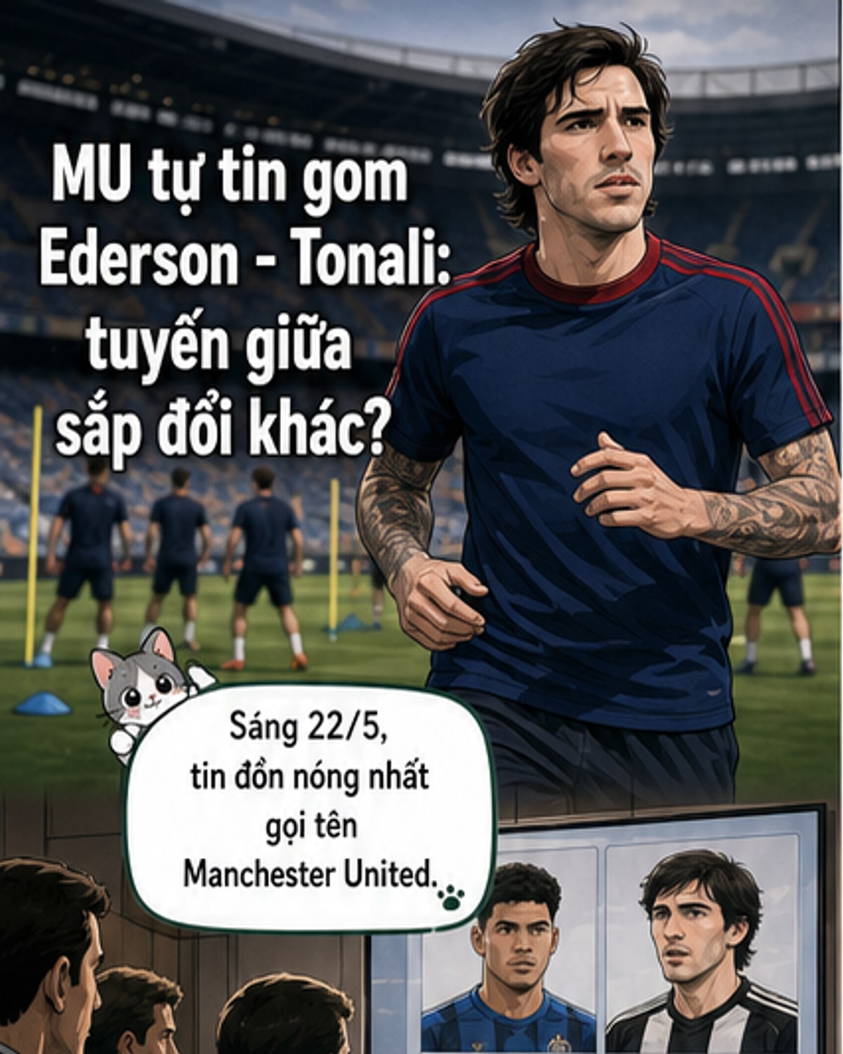 Man Utd nhắm đúp tiền vệ, Chelsea tranh Kroupi