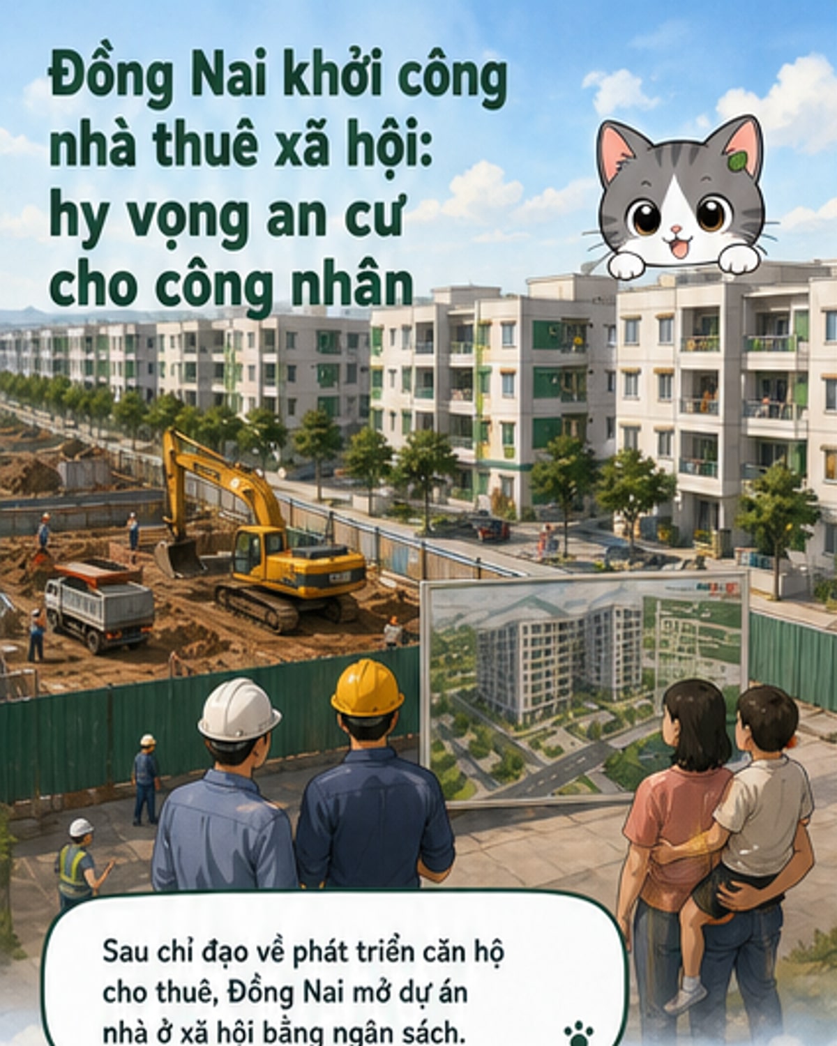 Đồng Nai khởi công nhà ở xã hội cho thuê