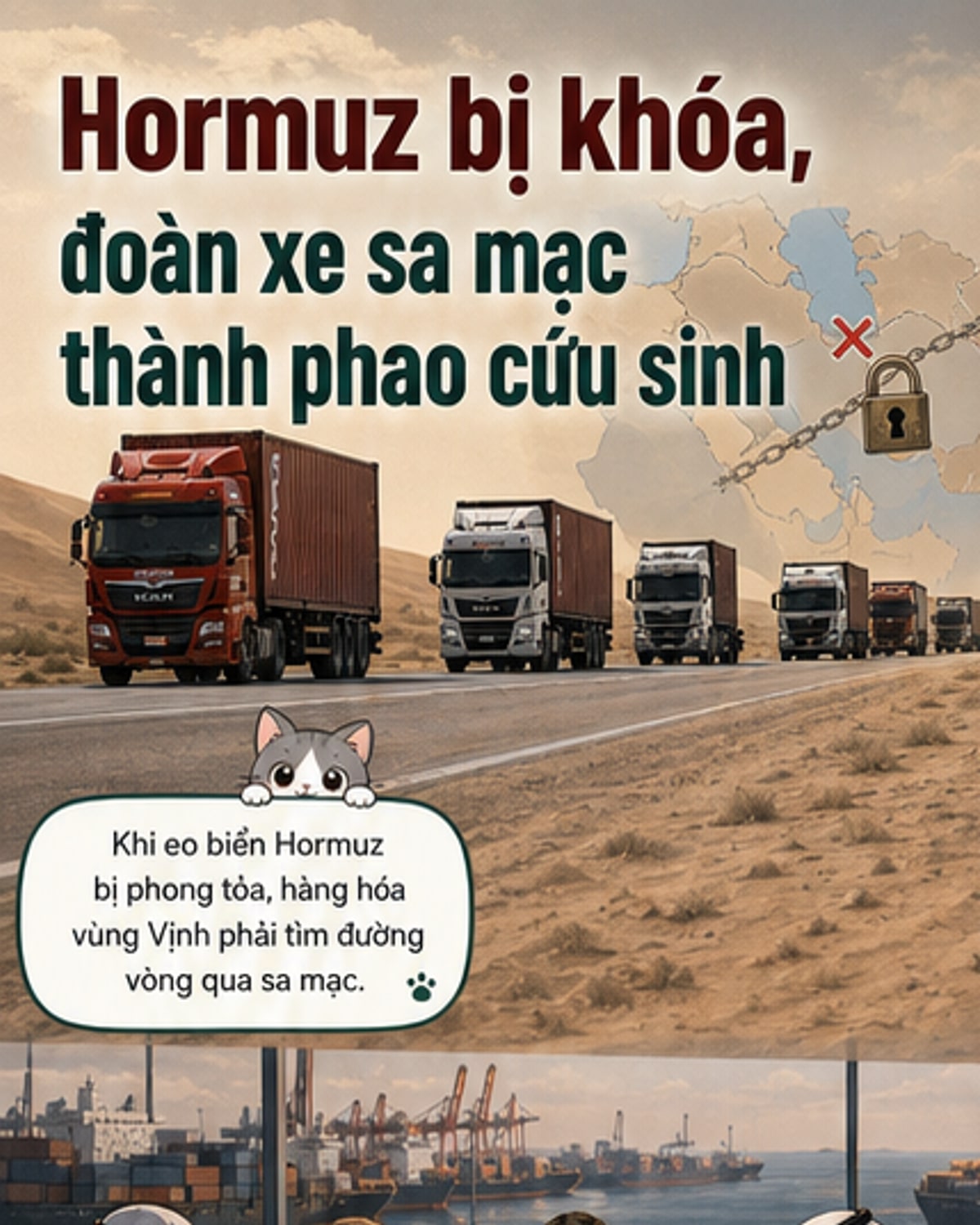 Xe tải xuyên sa mạc cứu thương mại vùng Vịnh