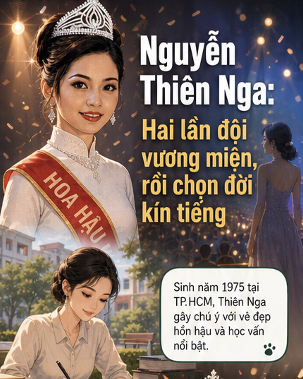 Hoa hậu đăng quang 2 lần giờ ra sao?