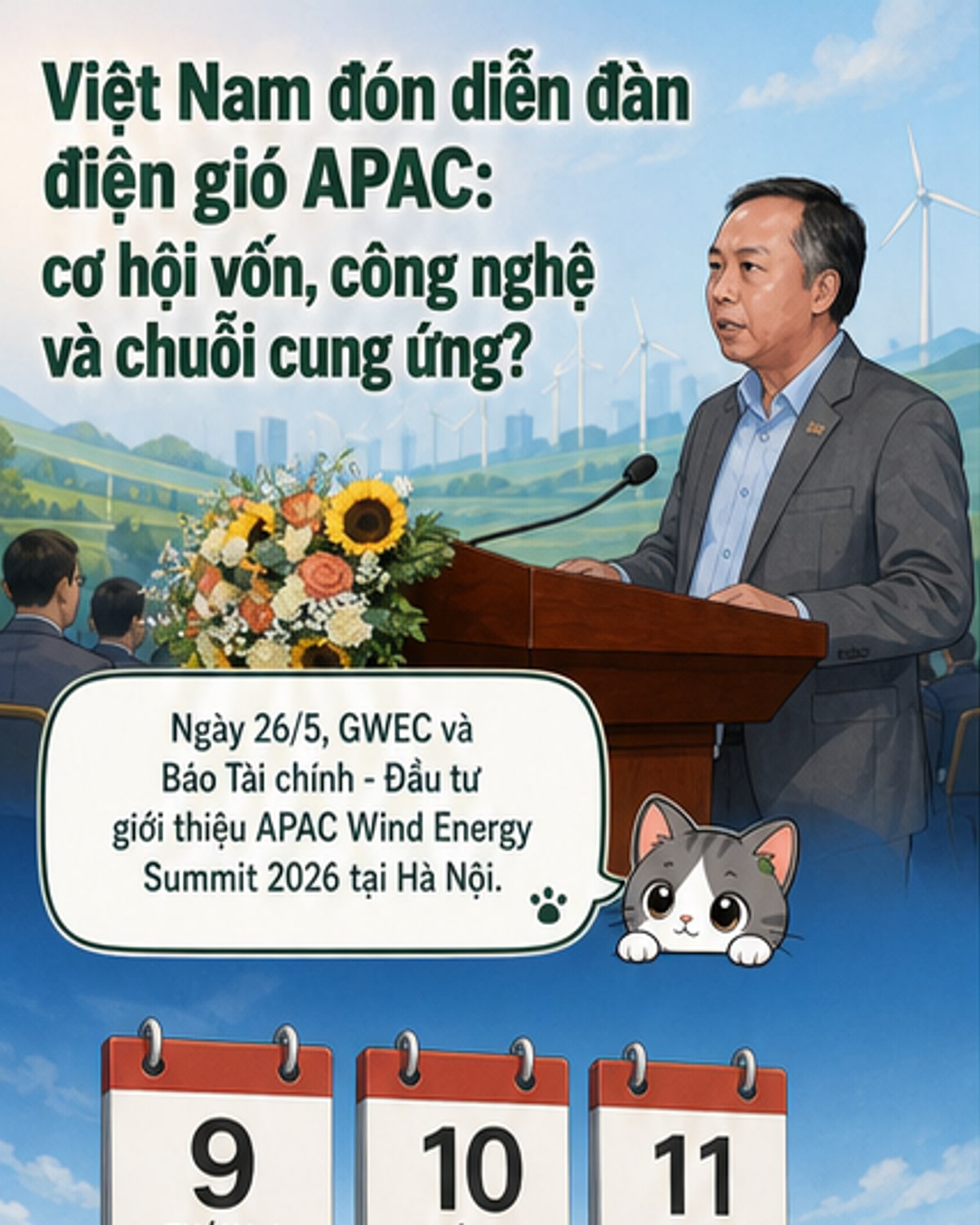 Hội nghị Năng lượng Gió châu Á 2026 tại Việt Nam