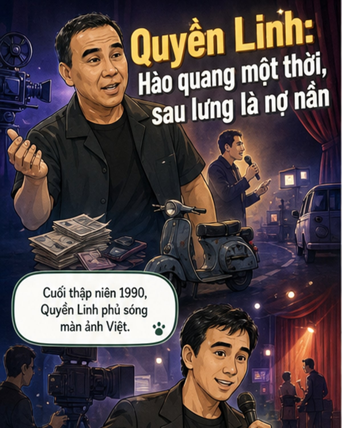 Quyền Linh từng nghèo hơn cả chữ nghèo