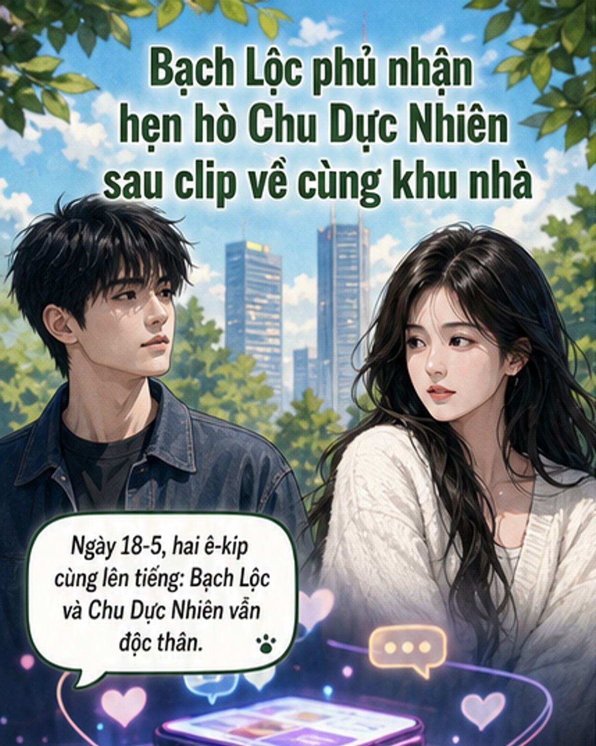 Bạch Lộc lên tiếng tin đồn hẹn hò Chu Dực Nhiên