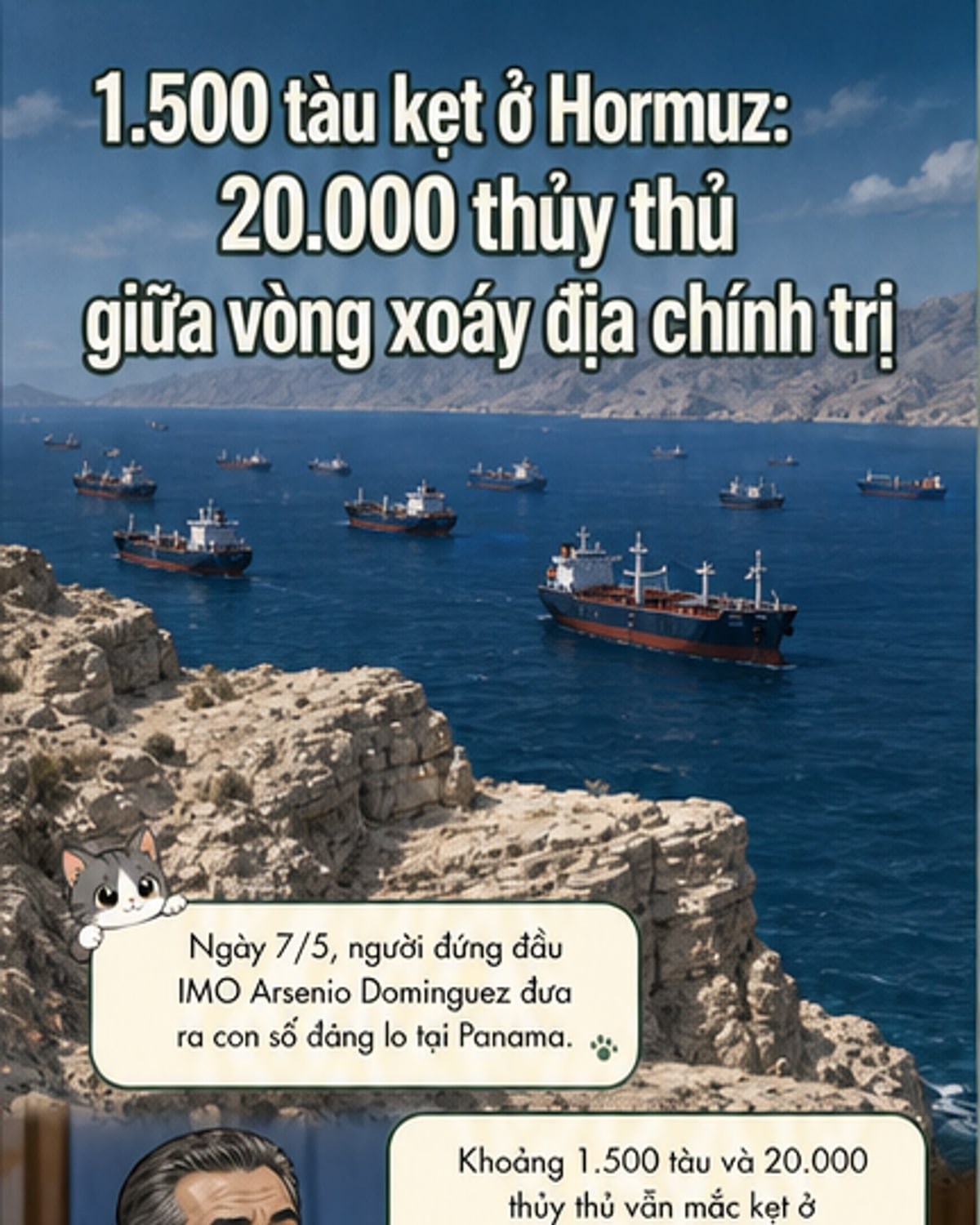 1.500 tàu hàng mắc kẹt ở Vịnh Ba Tư