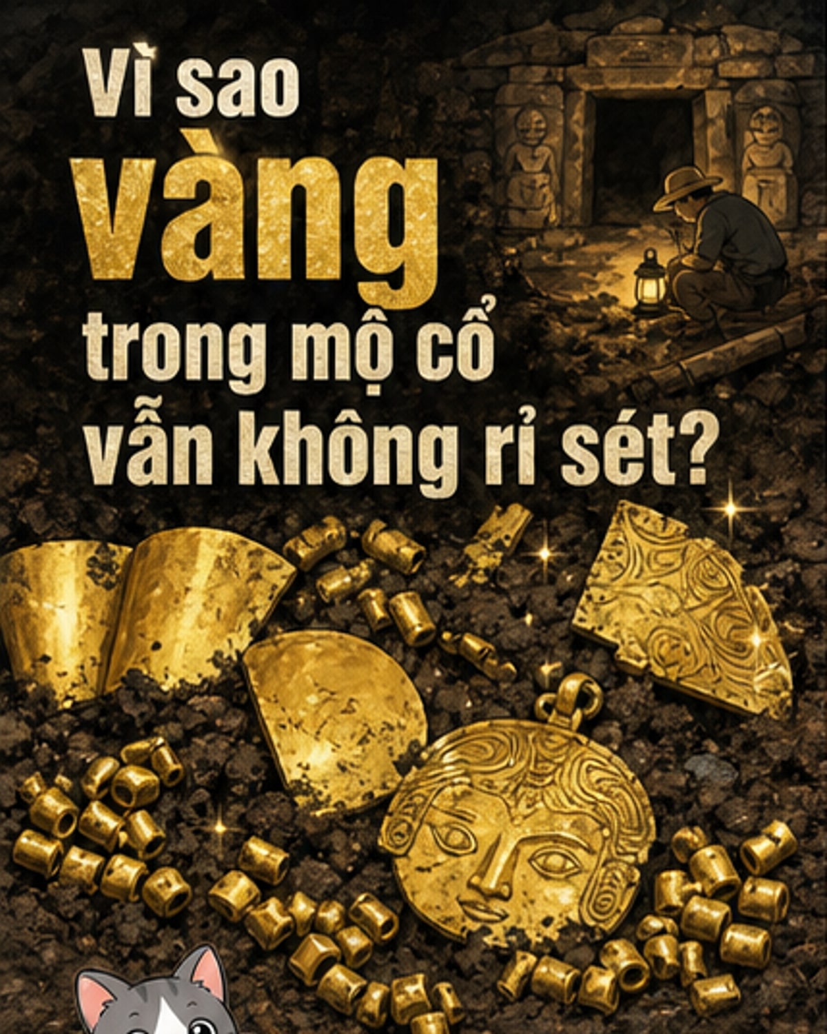 Vì sao vàng không rỉ sét sau hàng ngàn năm?
