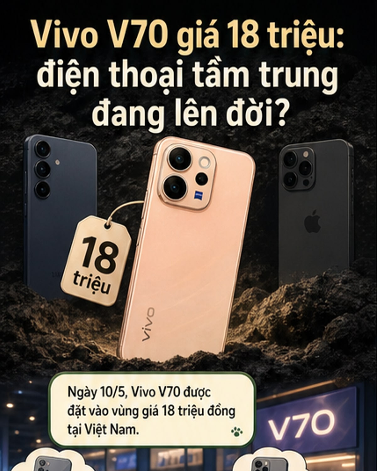 Vivo đưa điện thoại tầm trung lên giá 18 triệu