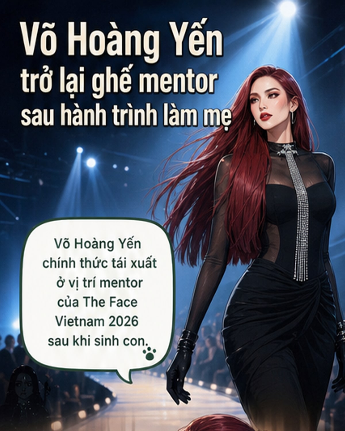 Võ Hoàng Yến tái xuất The Face sau sinh