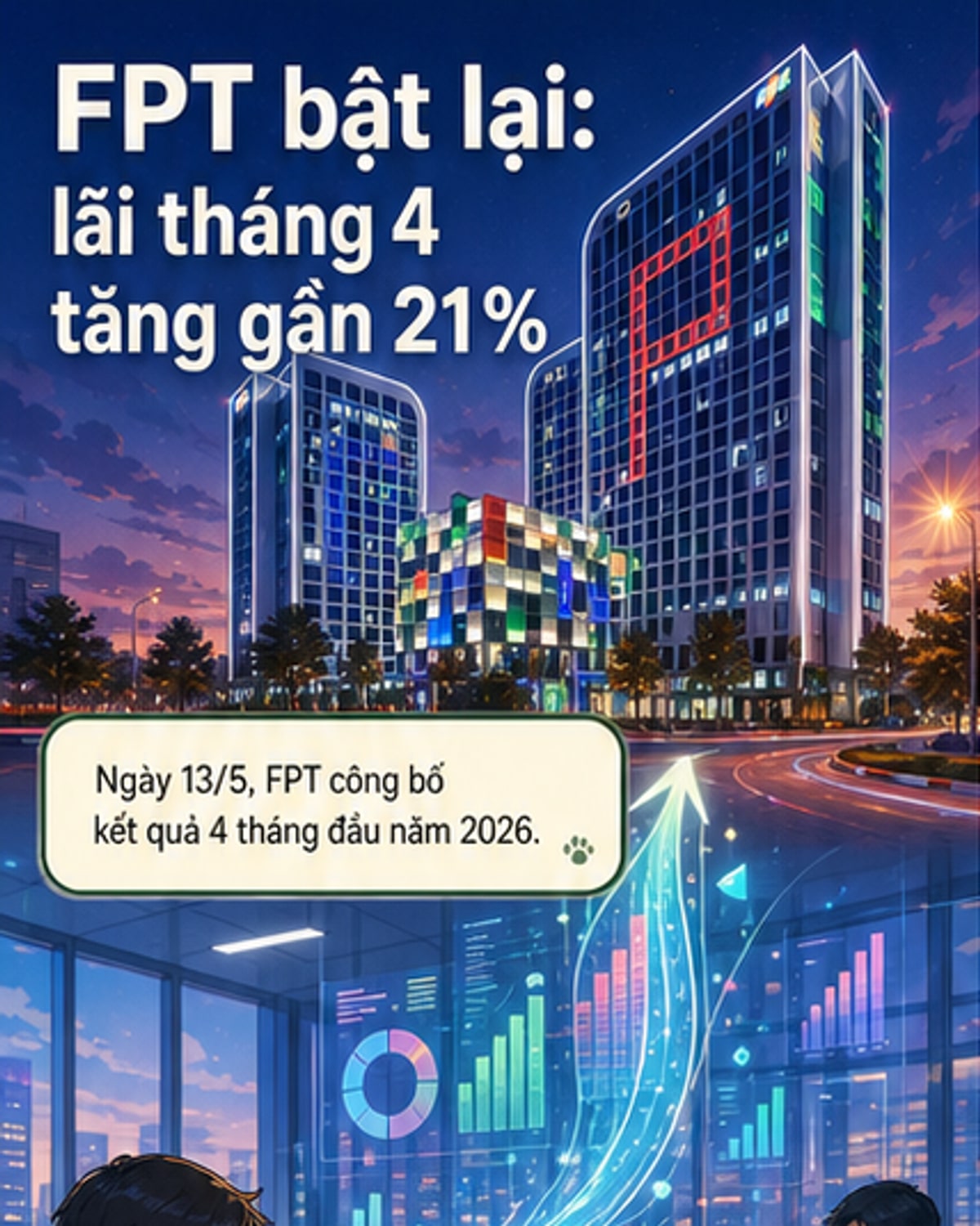 FPT báo lãi tháng 4 tăng 21%