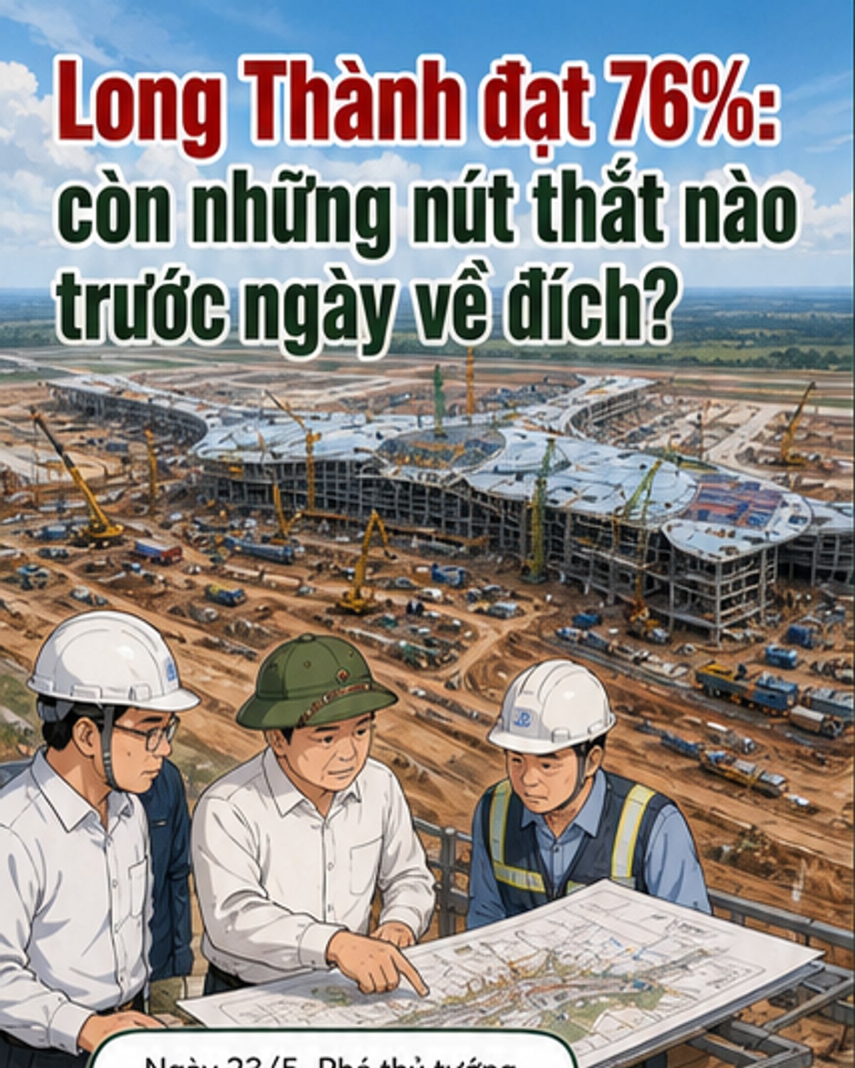 Sân bay Long Thành tiến độ 76%