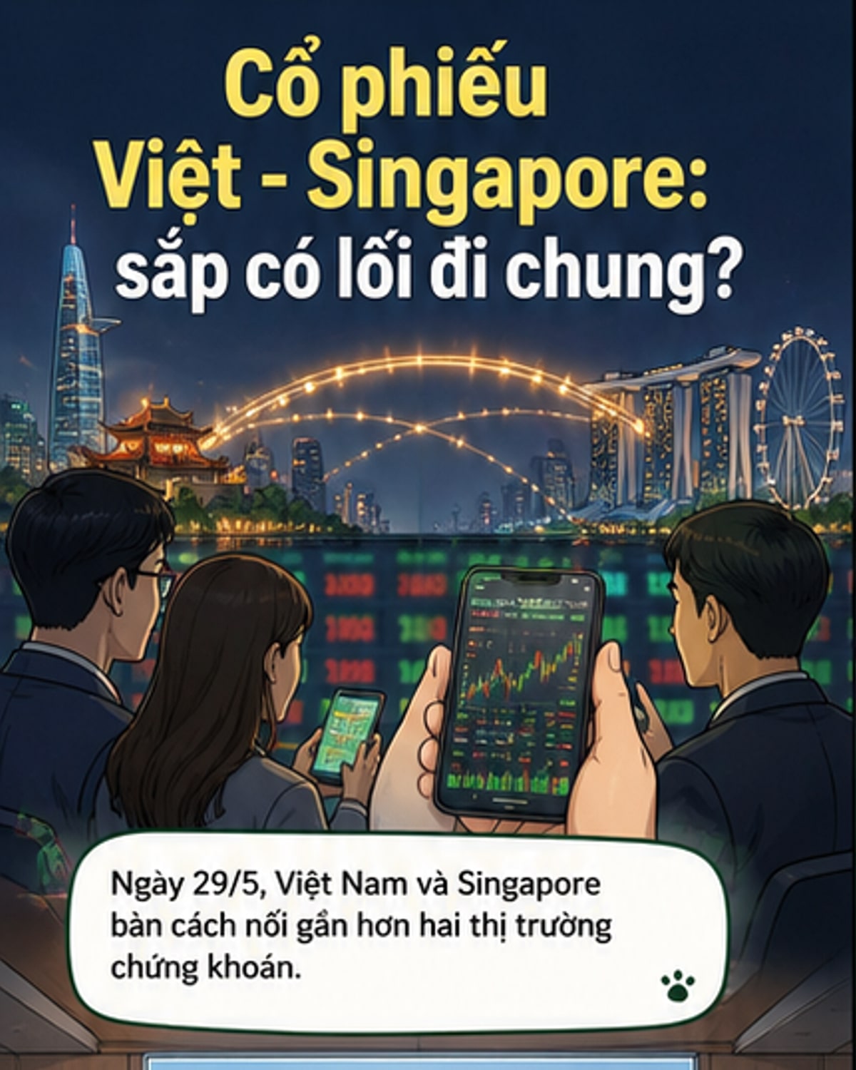 Việt Nam, Singapore nghiên cứu niêm yết chéo cổ phiếu