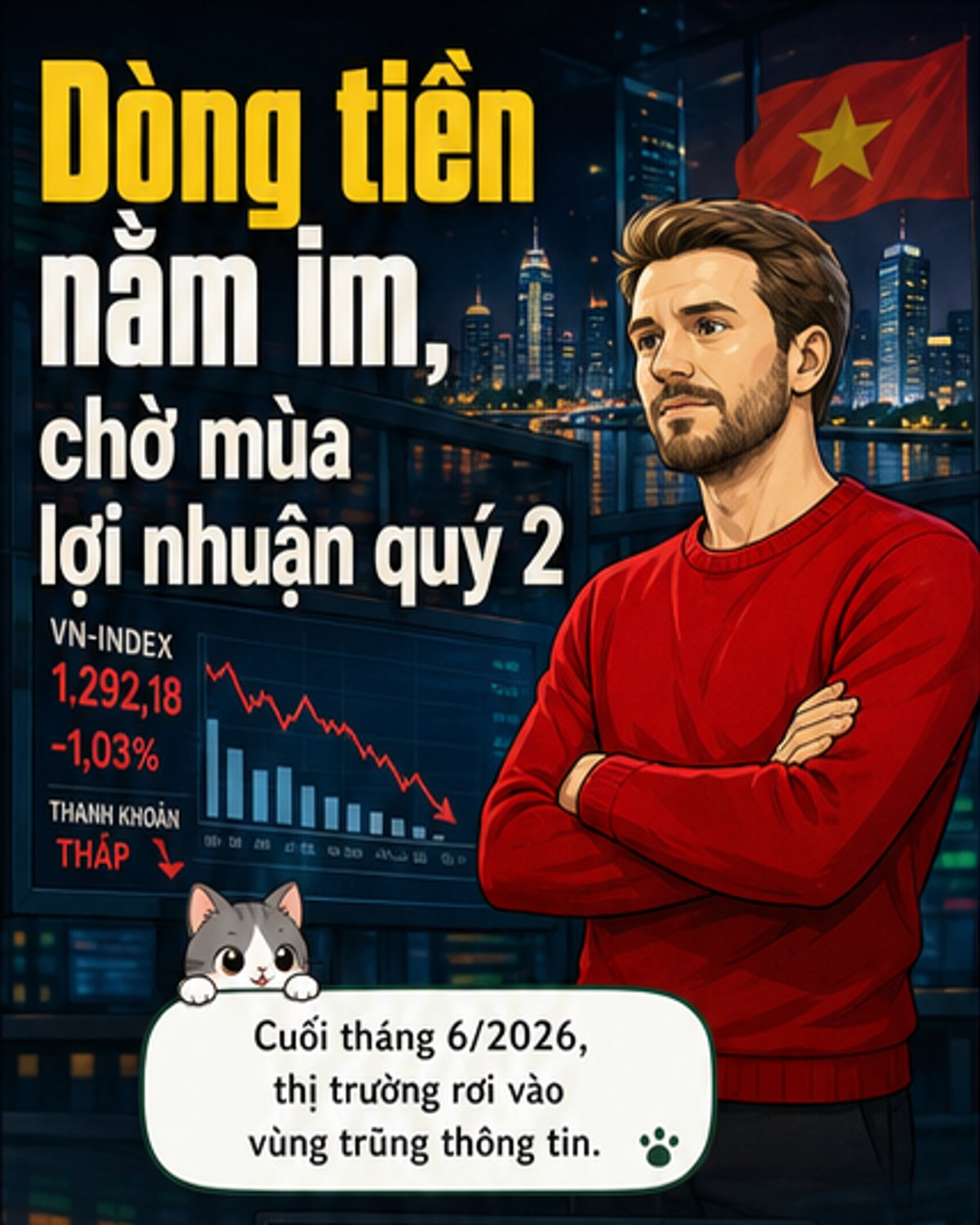 Biểu đồ minh họa ba nhóm ngành ngân hàng, bán lẻ và năng lượng đang thu hút dòng tiền trên thị trường chứng khoán Việt Nam