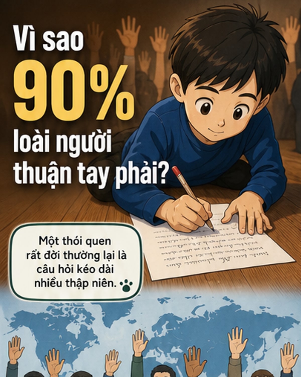 90% người thuận tay phải – bí ẩn đã có lời giải?