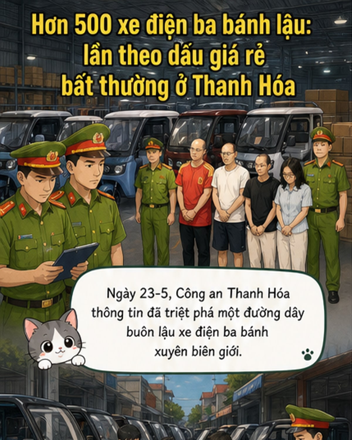 Triệt phá đường dây buôn lậu xe điện ba bánh