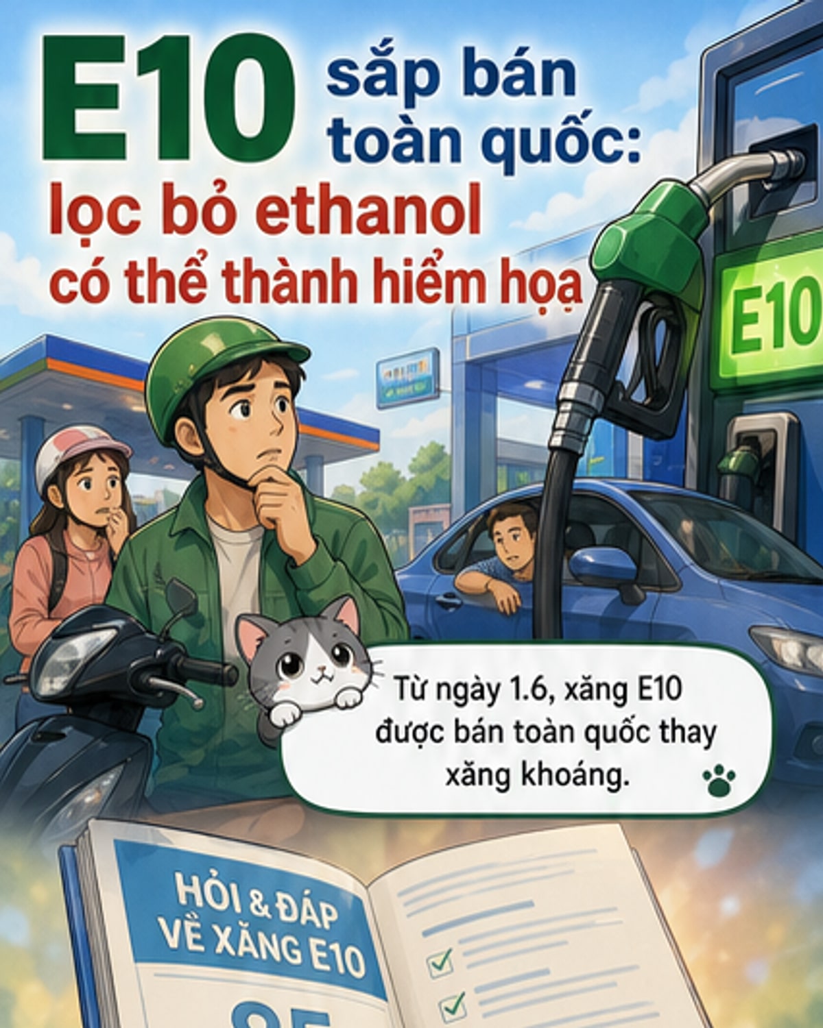 Lọc bỏ ethanol trong xăng E10 vi phạm pháp luật