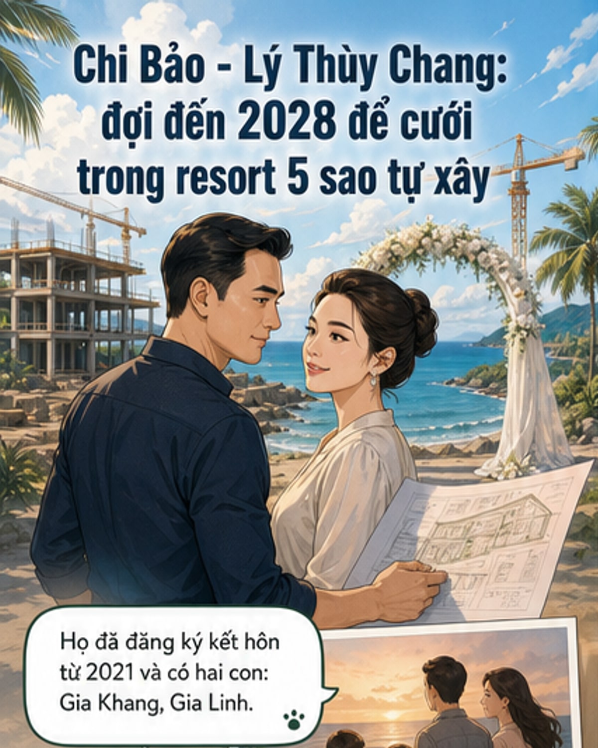 Cặp sao xây resort 5 sao làm nơi tổ chức đám cưới