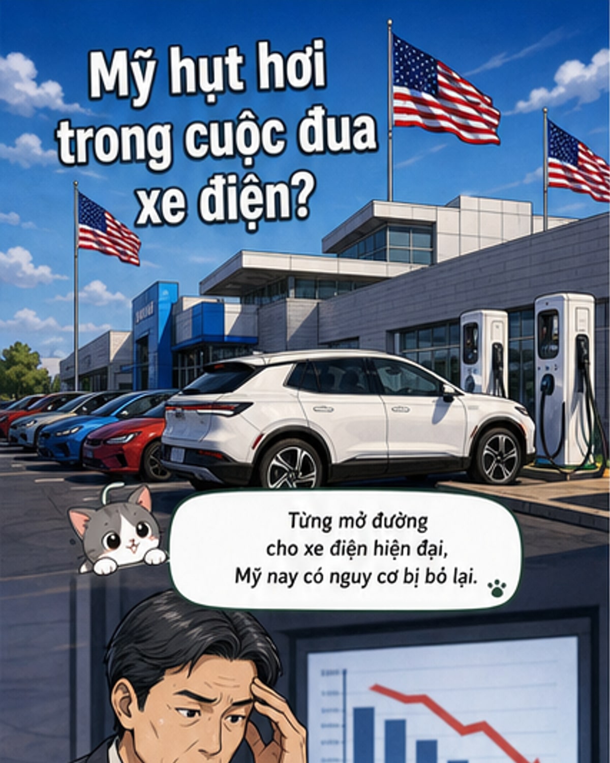 Mỹ tụt hậu trong cuộc đua xe điện