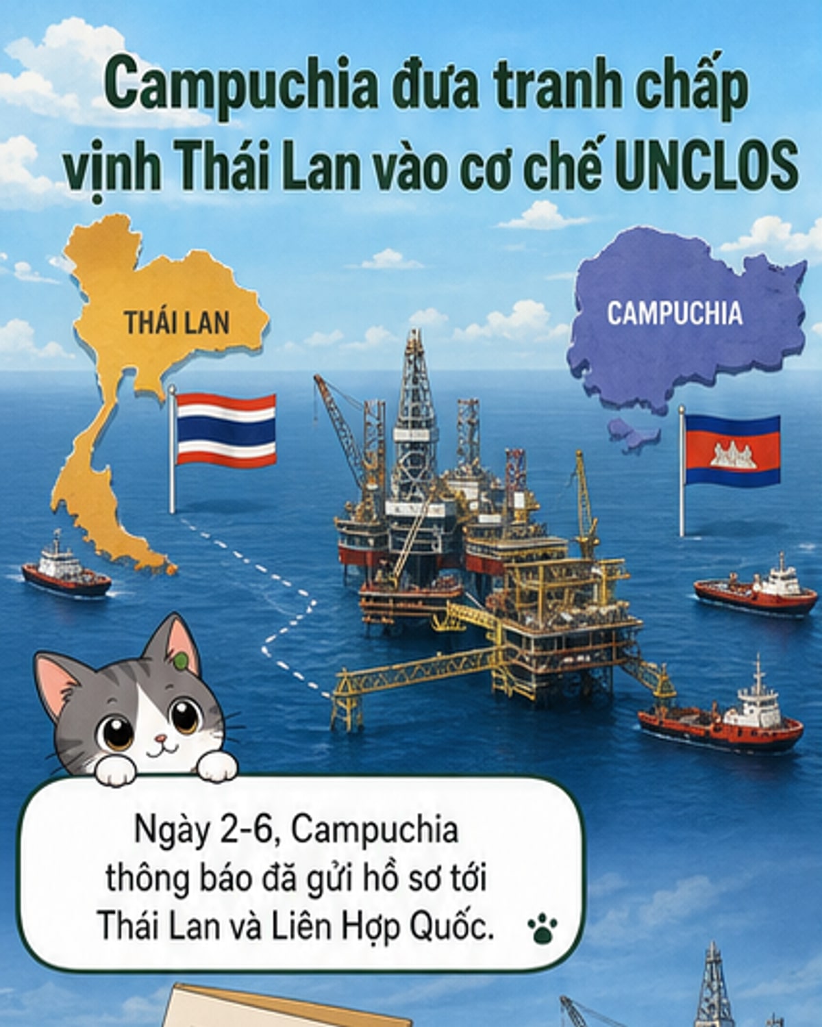 Campuchia khởi động hòa giải biển với Thái Lan