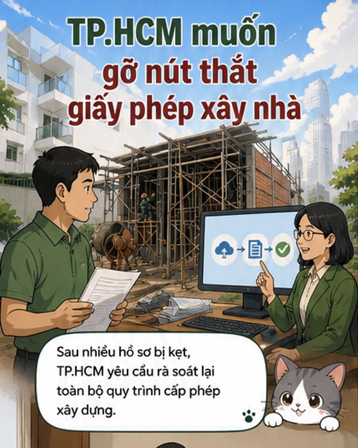 TP.HCM sắp miễn giấy phép xây nhà riêng?