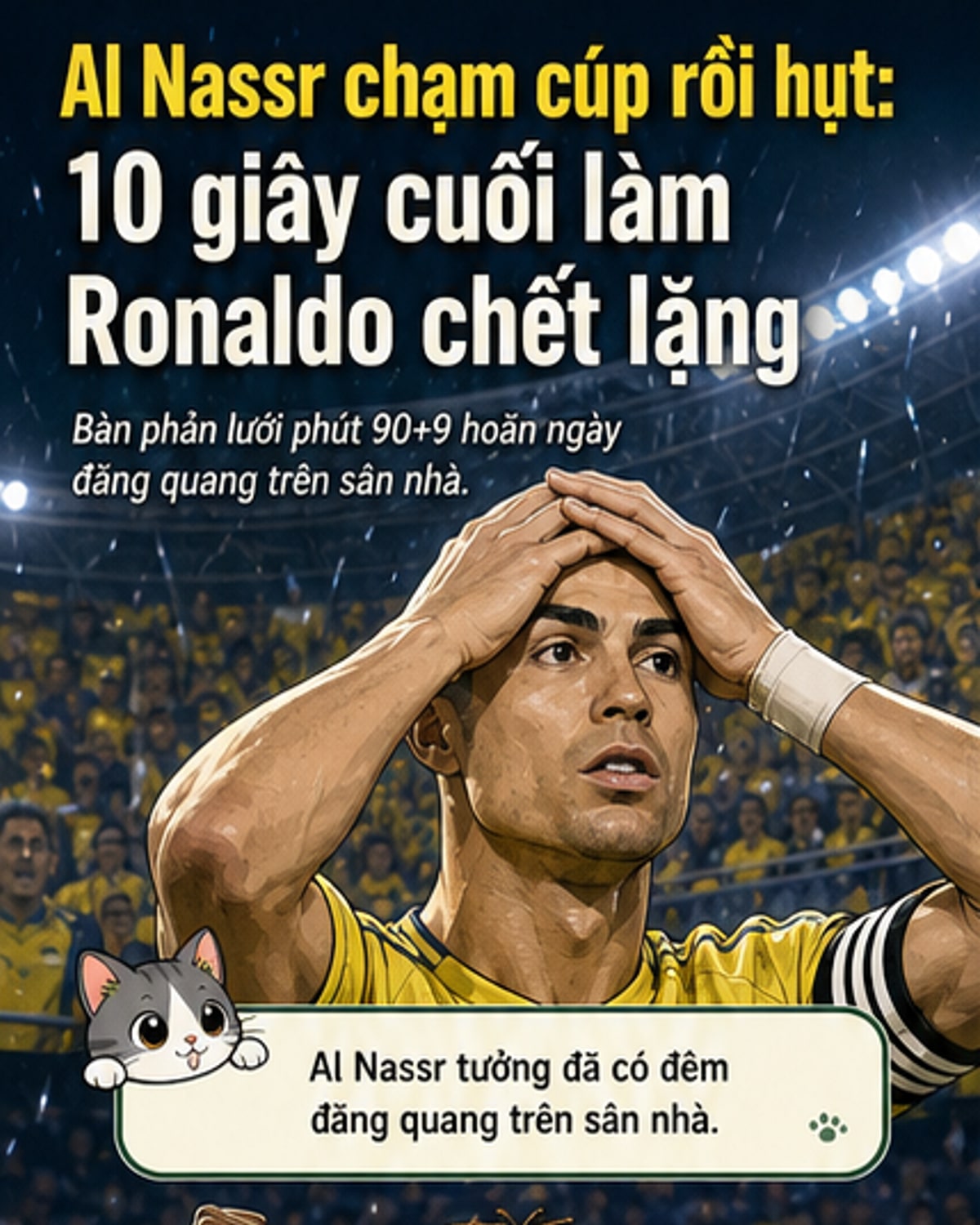Al Nassr lỡ đăng quang vì bàn thua phút 90+9