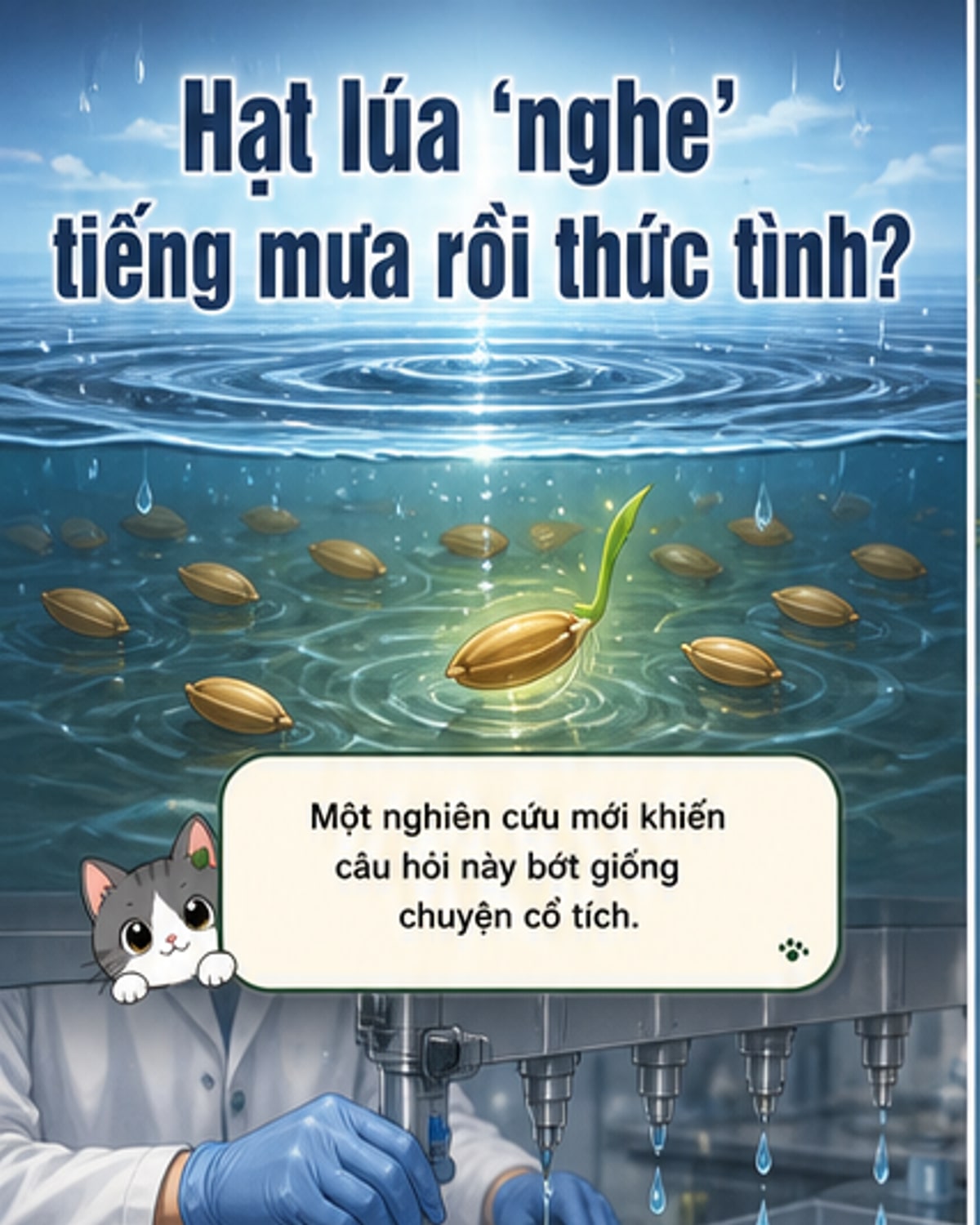 Hạt giống 'thức' khi nghe mưa