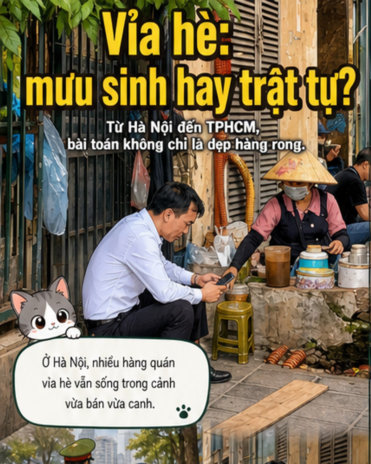 Vỉa hè và bài toán sinh kế đô thị