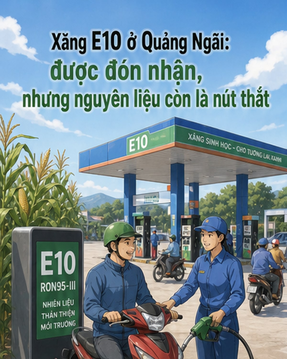Quảng Ngãi đẩy mạnh xăng E10