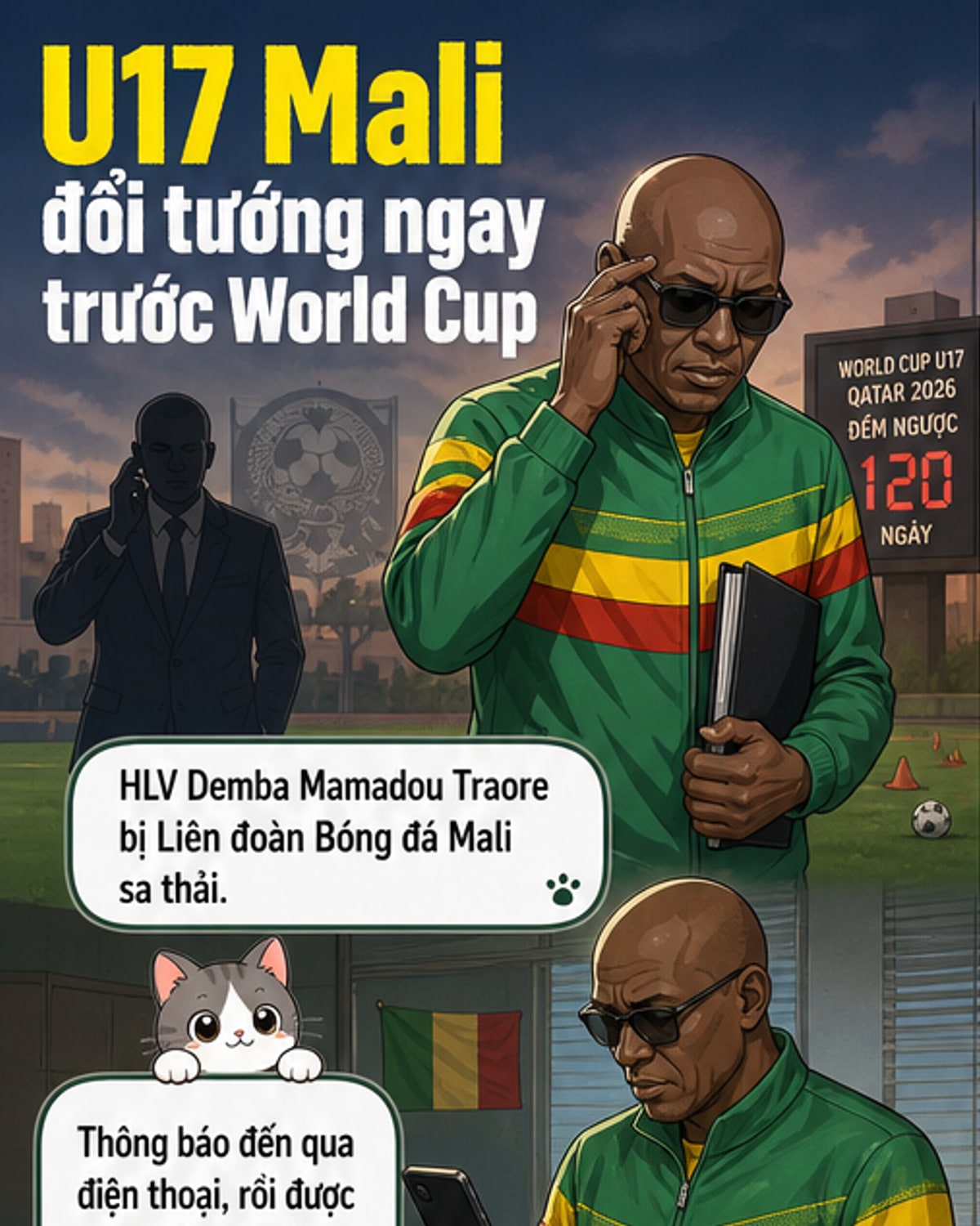 U17 Mali sa thải HLV trước World Cup