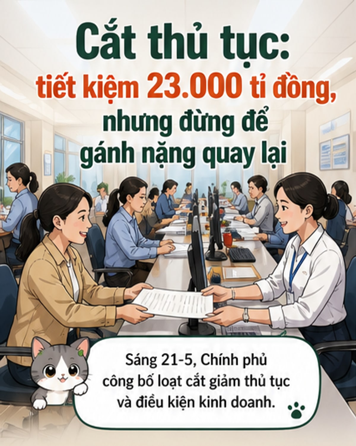 Cắt giảm 56 ngành nghề, tiết kiệm 23.000 tỉ đồng