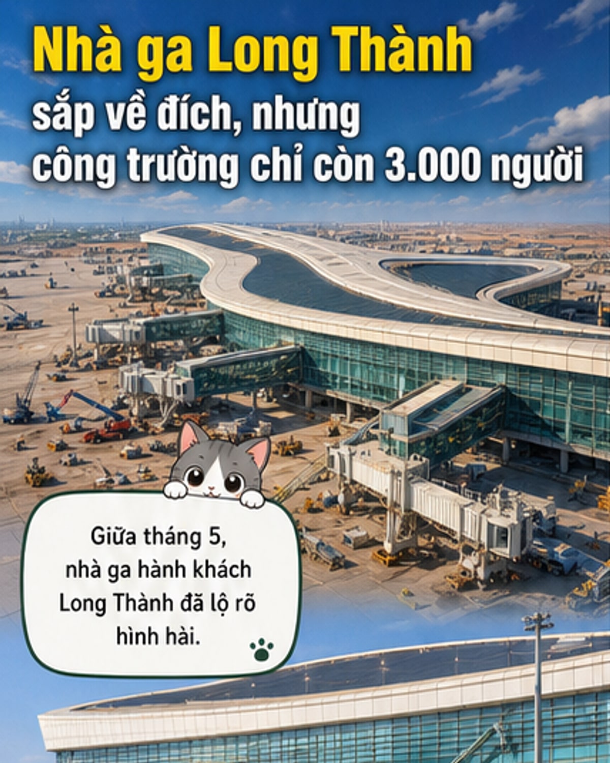 Nhà ga Long Thành sắp hoàn thành